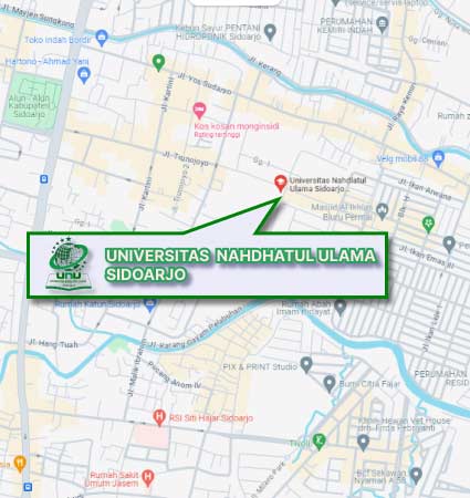 Lokasi Kampus (Google Map) Universitas Nahdlatul Ulama Sidoarjo Prestasi